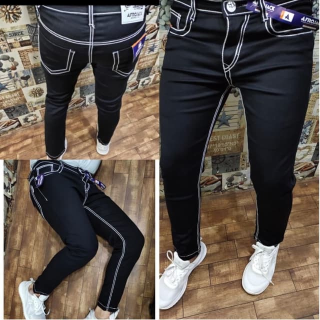 Black and White Jeans
