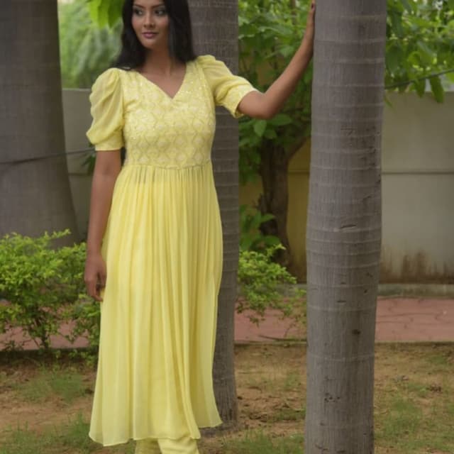 Lemon Yellow Kurta Pant 
