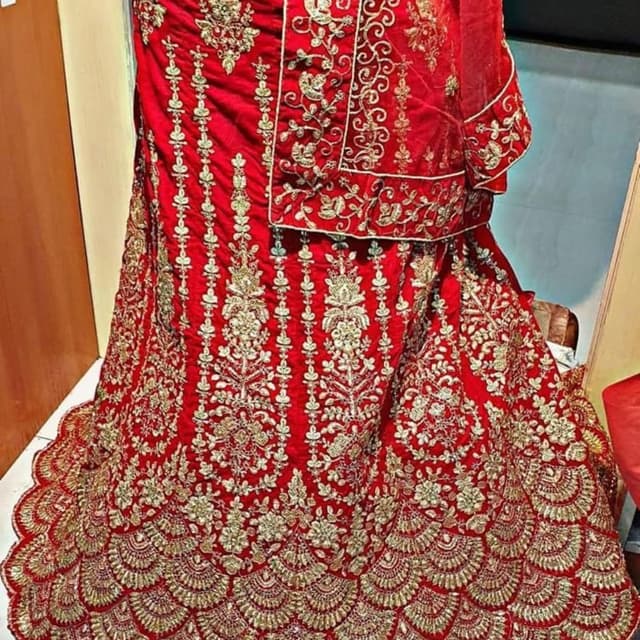Red and Gold Lehenga Choli