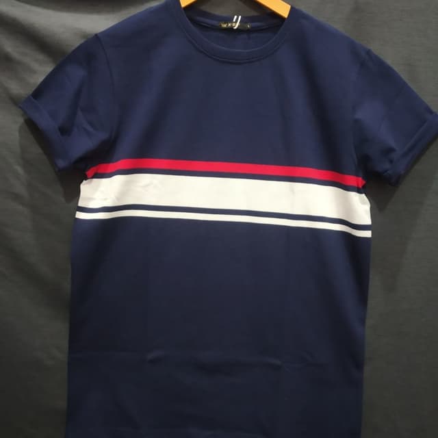 Navy Blue, White, Red T-shirt