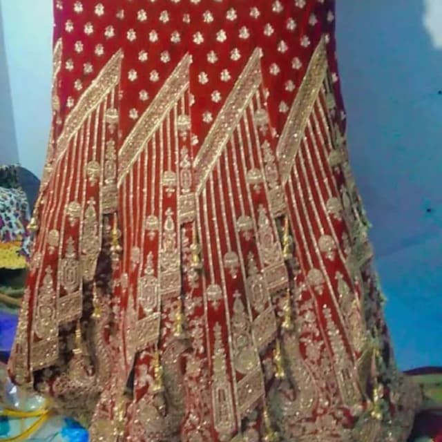 Red and Gold Lehenga