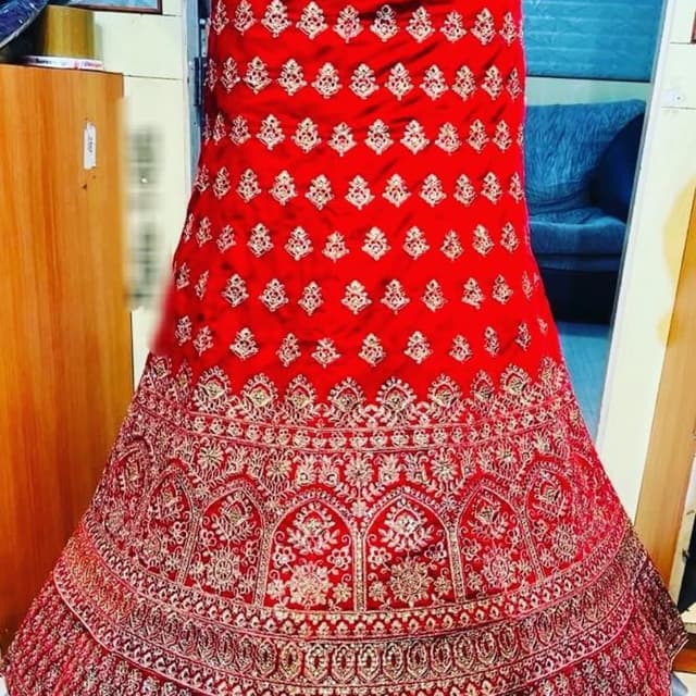Red and Gold Lehenga