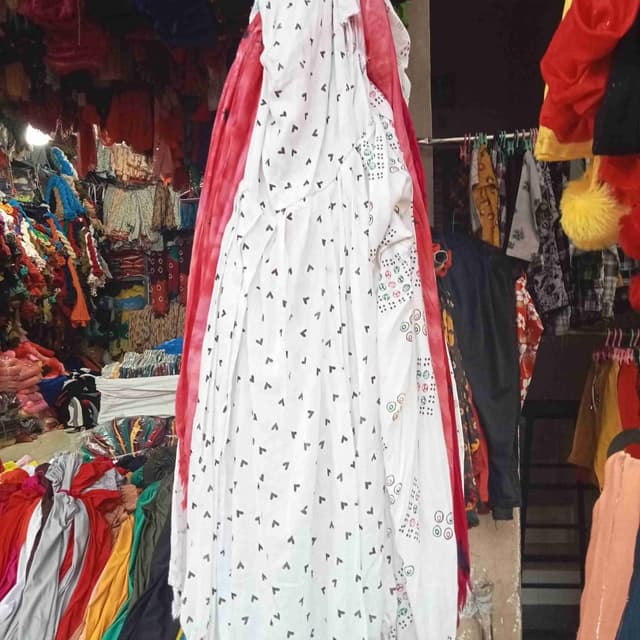 White, Red, Black, Green Duppatta / Scarf