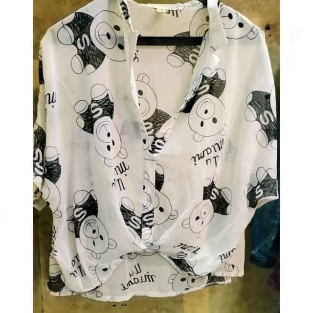 White and Black Shirt