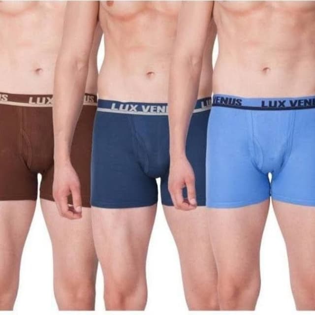 Brown, Navy Blue, and Sky Blue Boxer Briefs