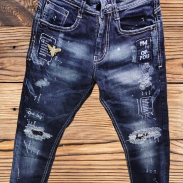 Dark Blue, White Jeans
