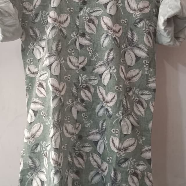 Sage green, white, and gray Shirt