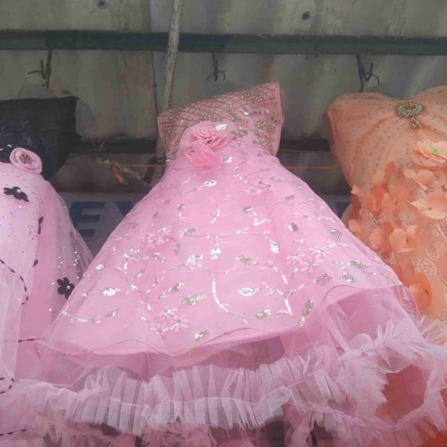 Pink, Silver Dress
