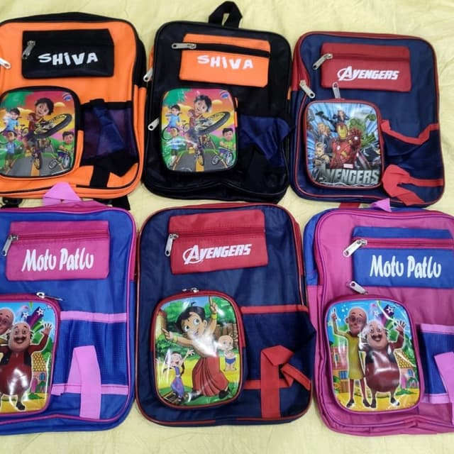 Orange, Black, Blue, Pink, Red Backpack