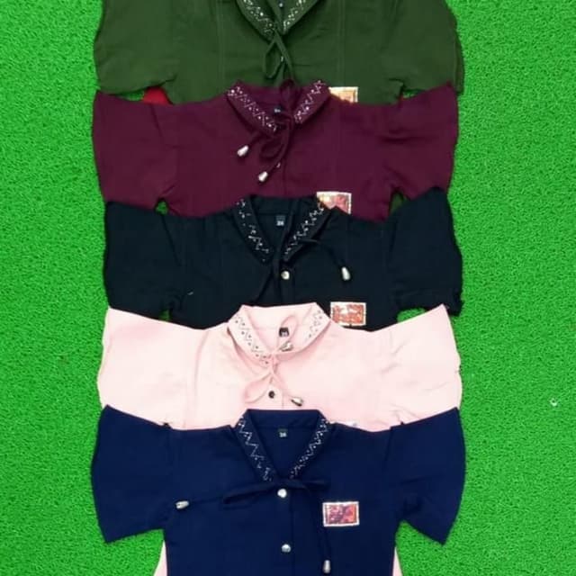 Green, Burgundy, Black, Pink, Navy Blue Shirts