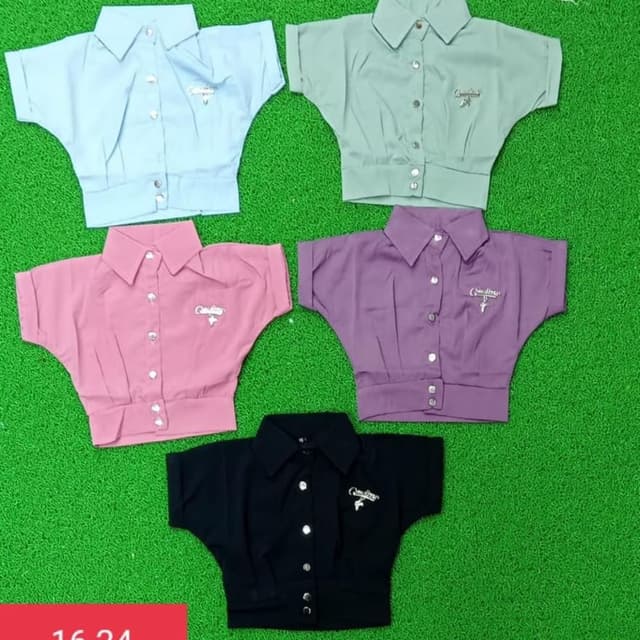 Various pastel colors including light blue, light green, pink, purple, and black Shirt