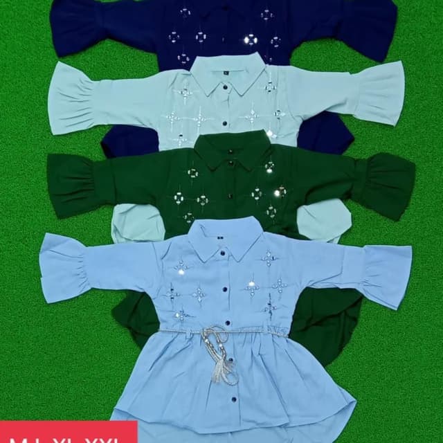 Blue, Green Shirt