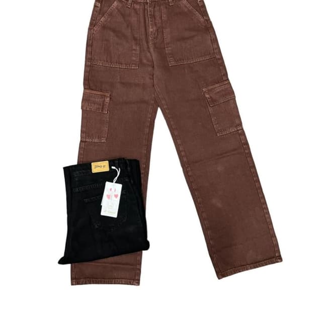 Brown and Black Jeans