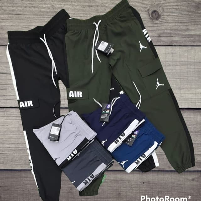 Black, Green, Blue, Gray with white accents Track Pants/Joggers