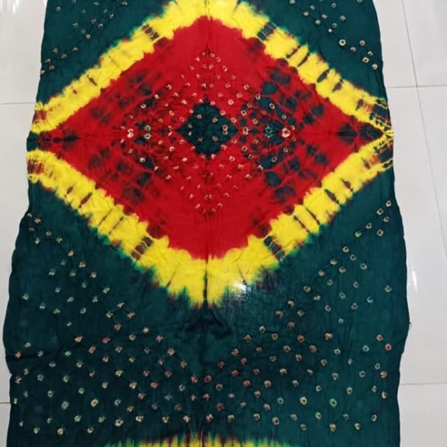 Green, Red, Yellow Dupatta