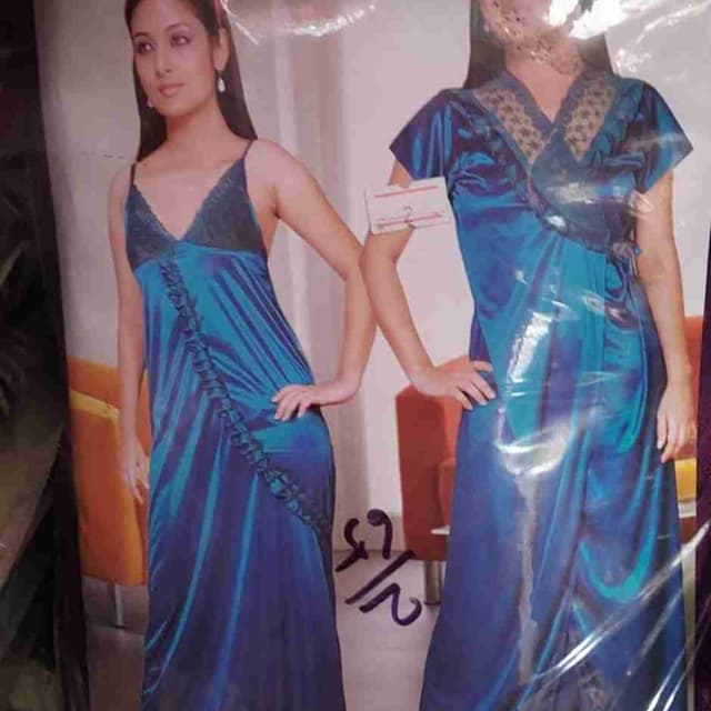 Teal and Dark Blue Nightgown