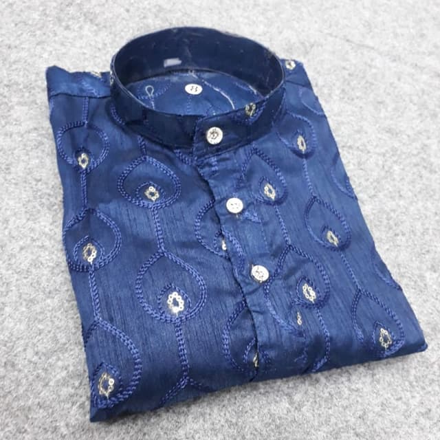 Navy Blue with Gold accents Kurta