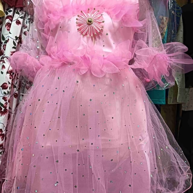 Pink, Silver Dress