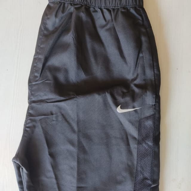 Charcoal gray with white logo Track Pants