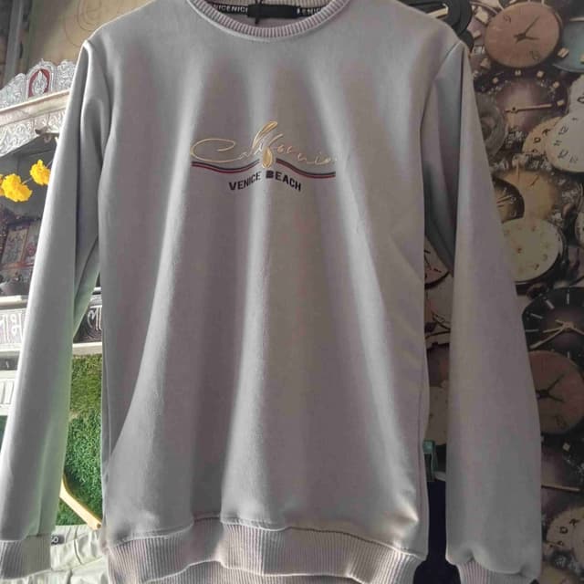 Light Blue, Beige, Gold, Red Sweatshirt
