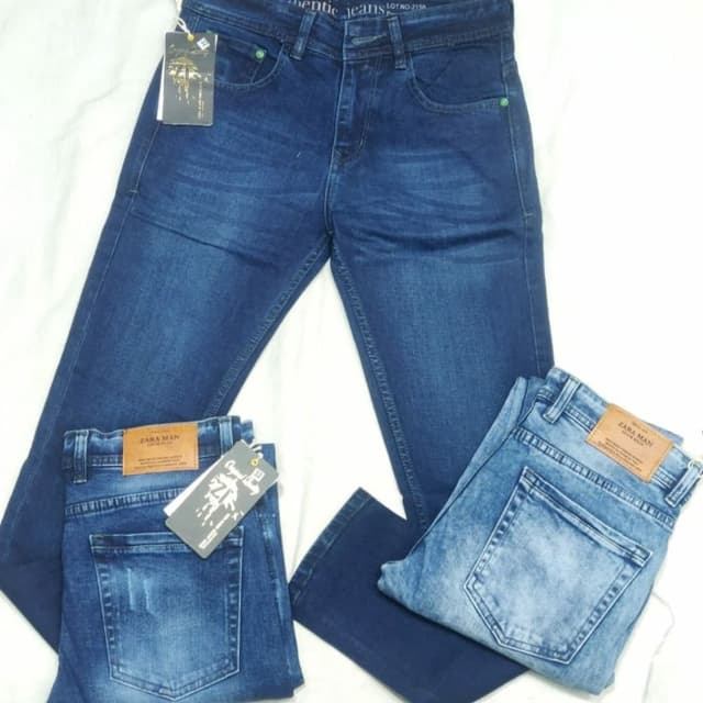Various shades of blue Jeans