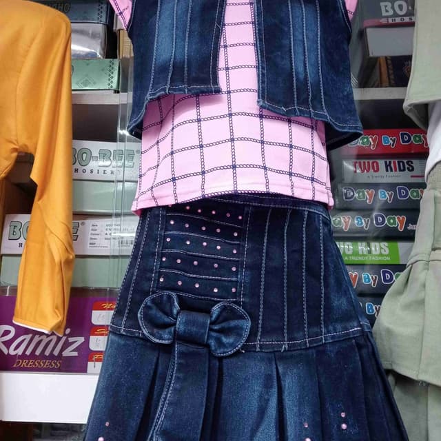 Blue, Pink Dress Set