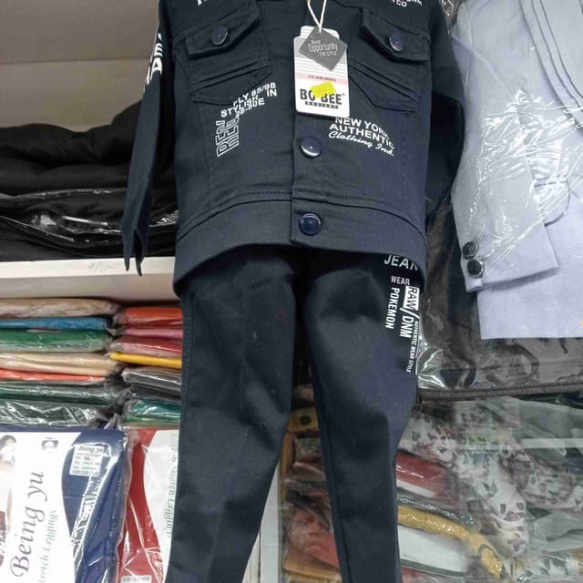 Black Jacket and Pants Set