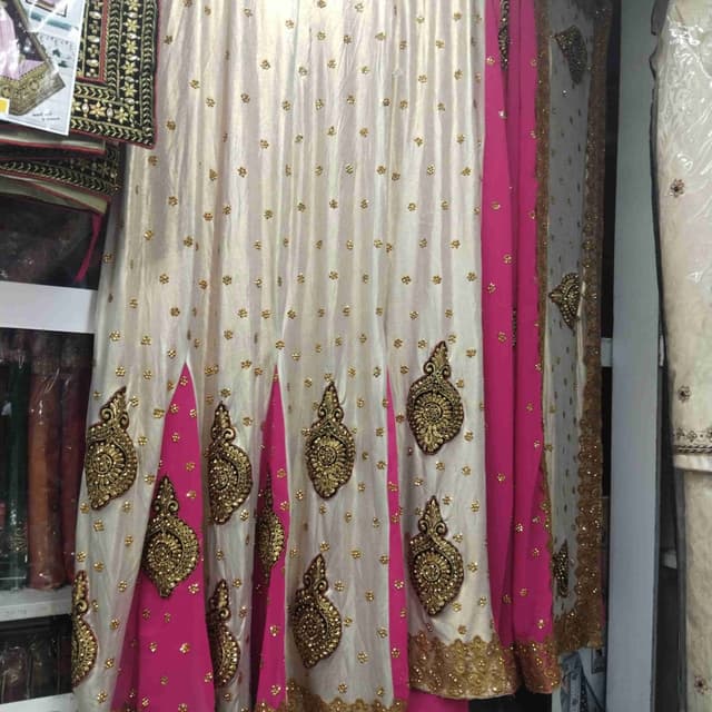 Ivory, Pink, Gold Lehenga