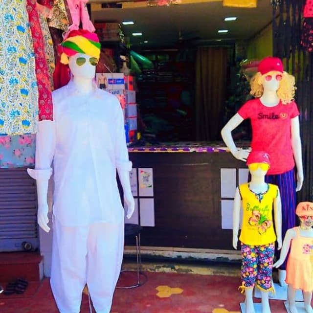 White, Multi-color Kurta Pajama, Turban