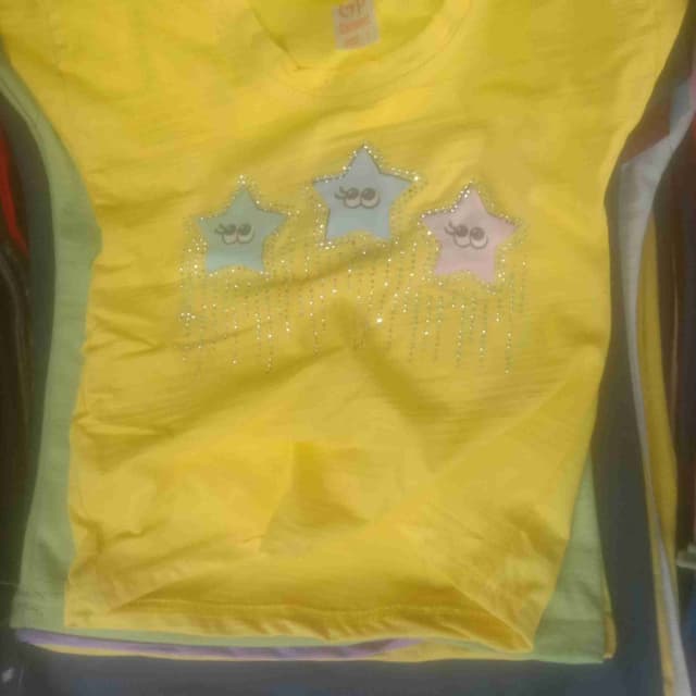 Yellow, Pink, Light Blue, Silver T-shirt