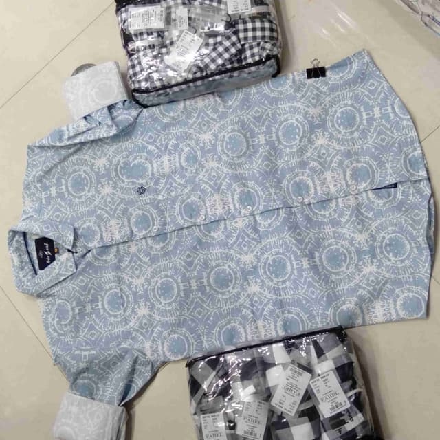 Light Blue and White Shirt