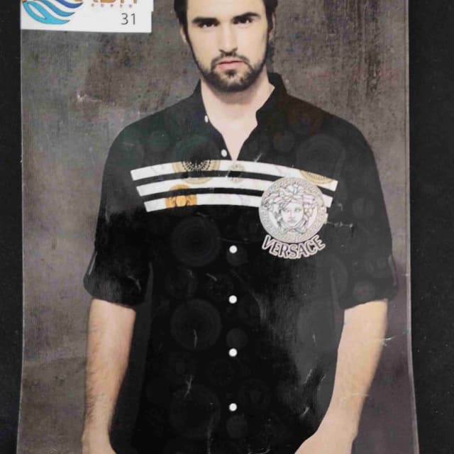 Black, White, Gold Shirt