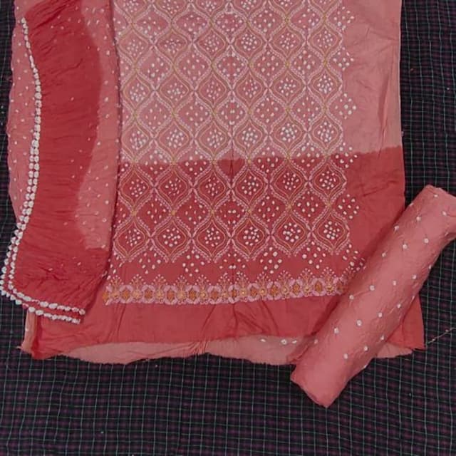 Chicken Work Satin Cotton Dress