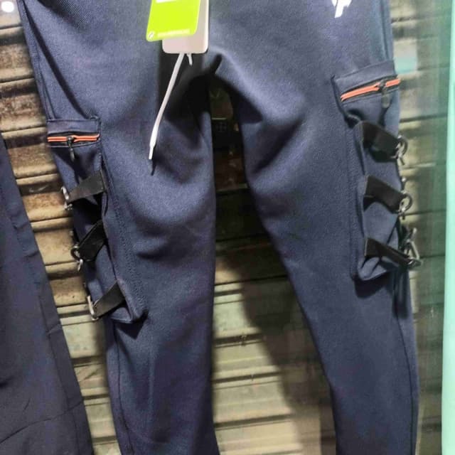 Blue with Black and Orange accents Pants