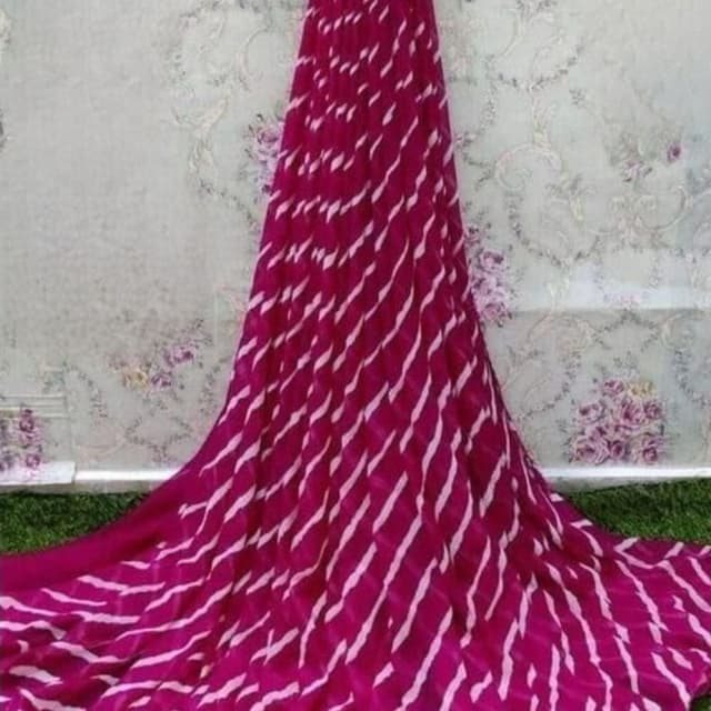 Magenta and White Saree