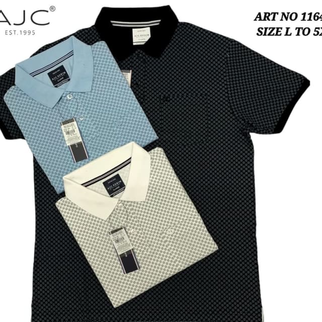 Black, Blue, White, Gray Polo Shirt