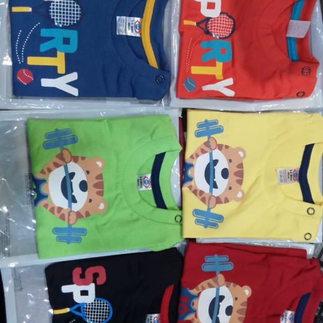 Various - Blue, Red, Green, Yellow, Black with contrasting trim and graphic accents T-shirt