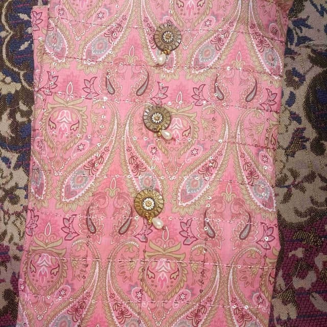 Pink, Beige, Gold Kurti/Top
