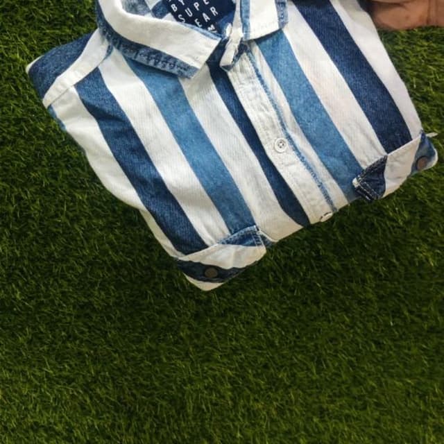 Blue, White Shirt