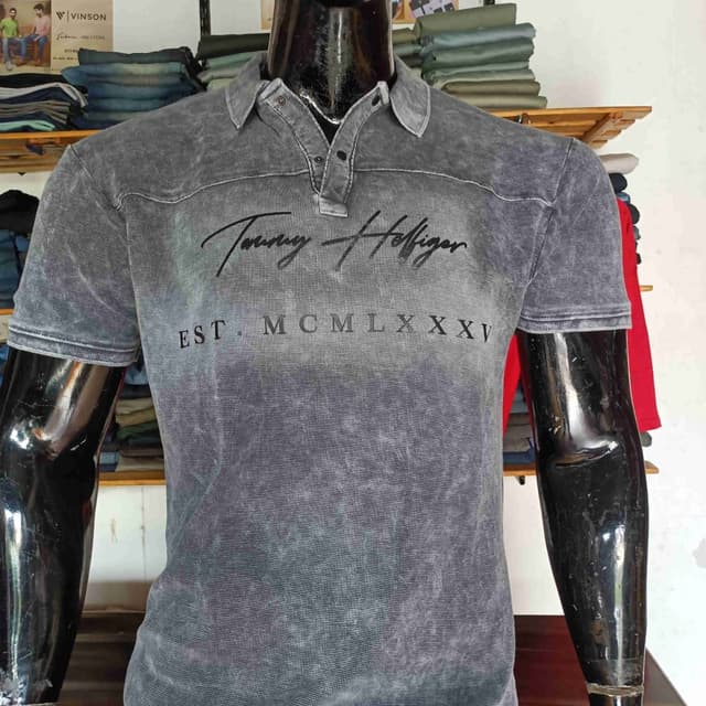 Gray with black accents Polo Shirt