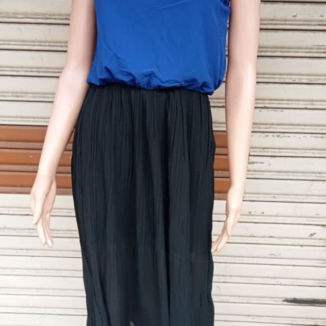 Blue and Black Dress