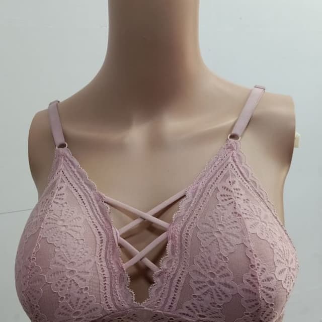 Pink net fancy bra