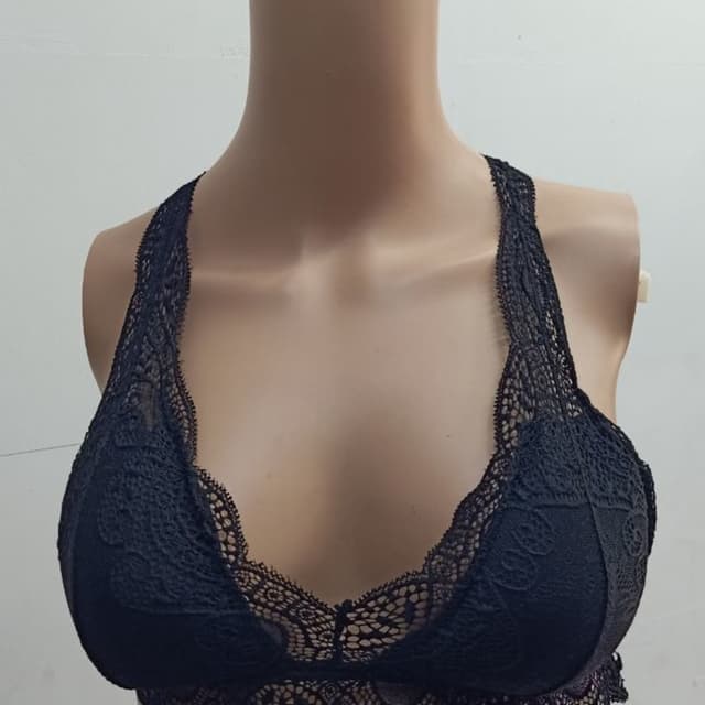Black net fancy bra