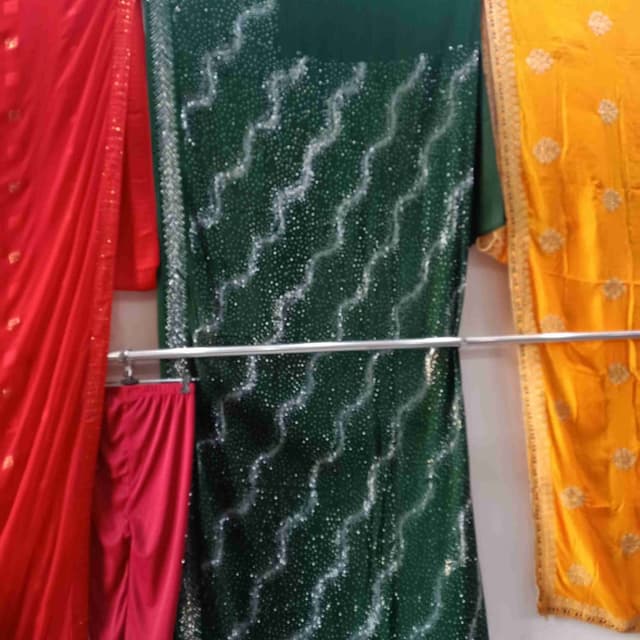 Emerald Green, Silver Saree