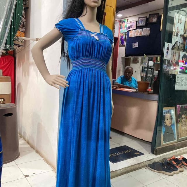 Blue with multicolor accents Dress