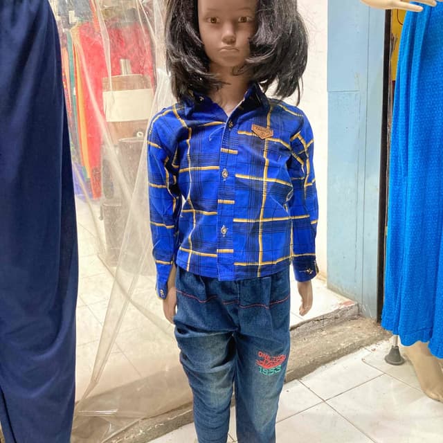 Blue and Yellow Shirt and Jeans set