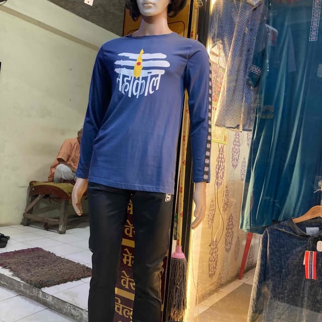 Blue, Black, Yellow, White T-shirt and Pants Set