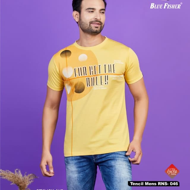 Yellow, White, Black T-shirt