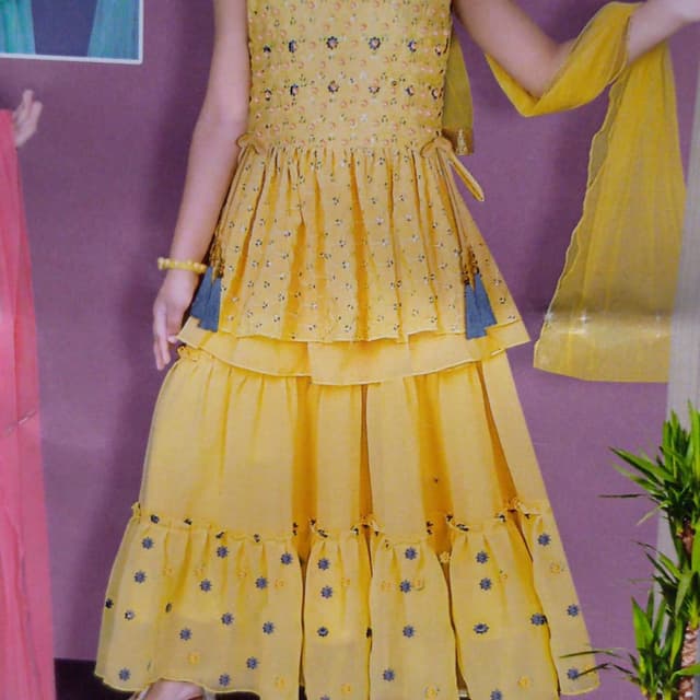 Yellow and Blue Dress