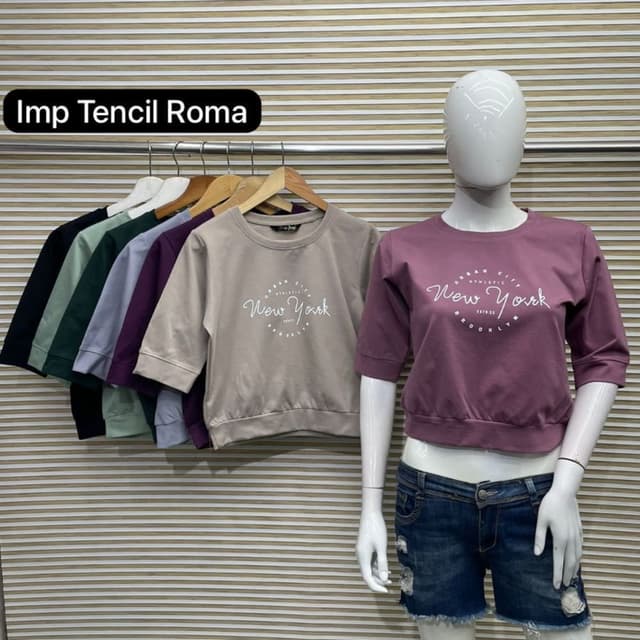 Various - Black, Green, Gray, Purple, Beige, and a darker Mauve shade T-shirt